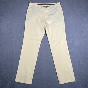 Bonobos Pants Mens 34x32 Yellow Slim Fit Golf Performance Grip Waist Casual